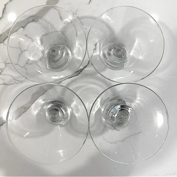 Set of 4 Glass Dessert Ice Cream Cups or Martini Glasses - Picture 3 of 6